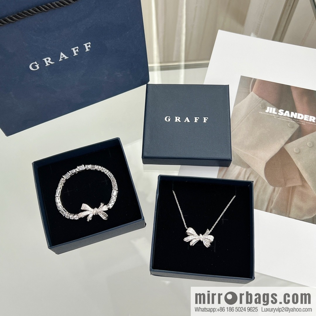 GRAFF full diamond bow necklace bracelet