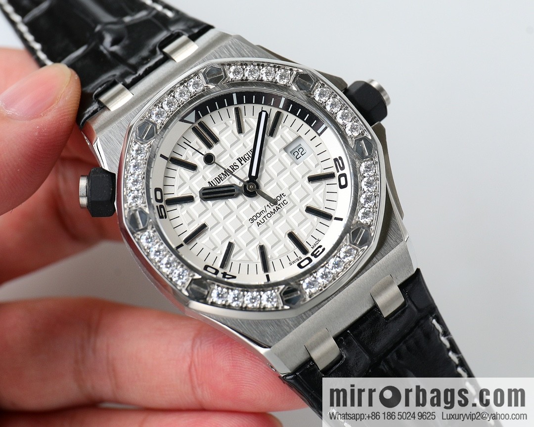 Audemars Piguet, Royal Oak 15710 👺 imported 3120 mechanical movement watch with mozzarella diamond ring