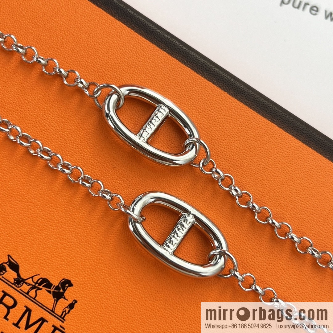 Farandole Hermès HERMES long pig nose sweater chain necklace