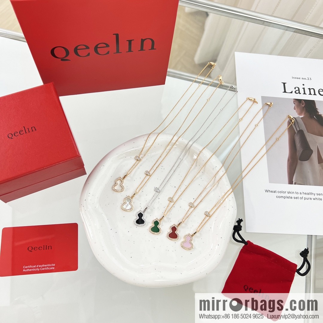 Qeelin, full diamond gourd necklace