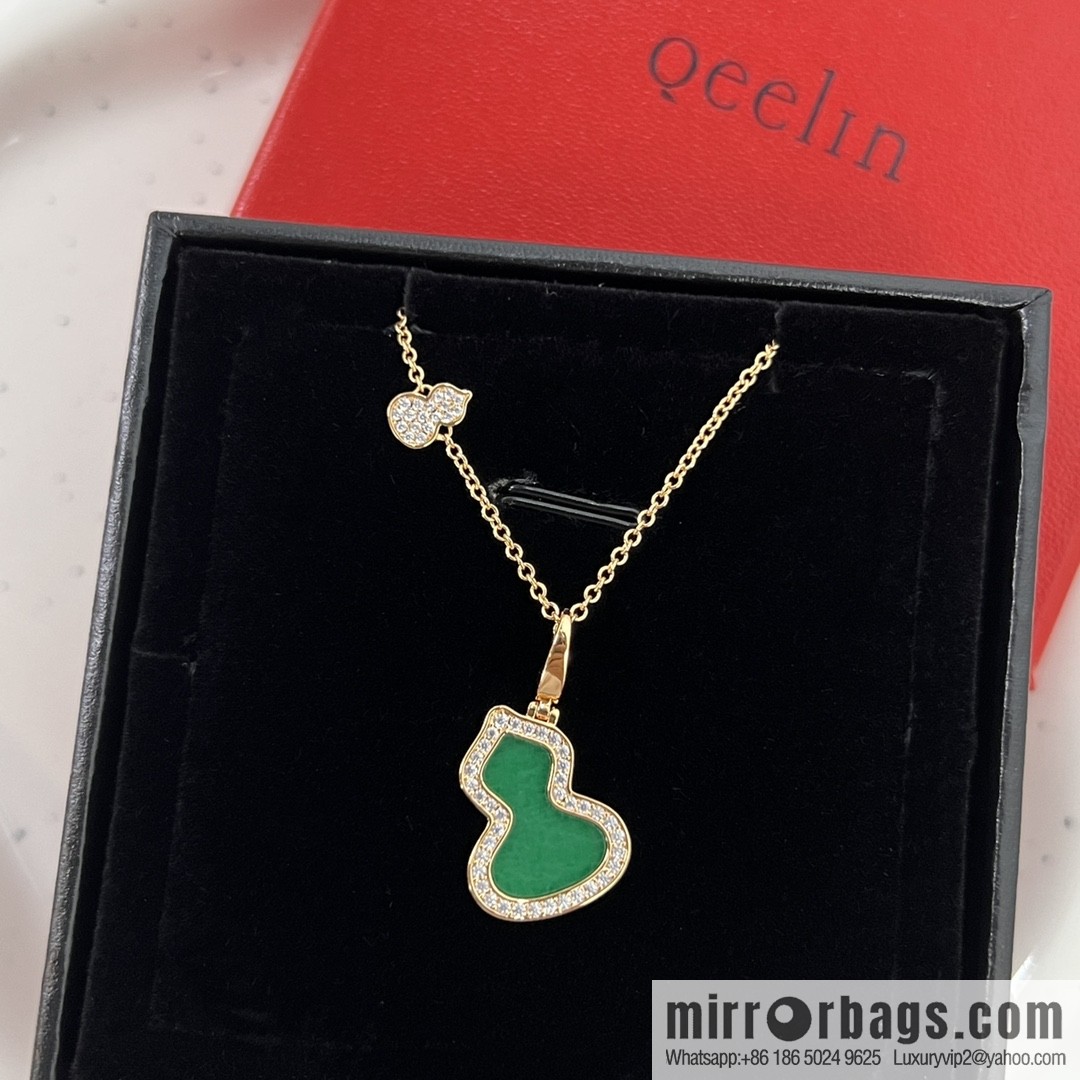 Qeelin, full diamond gourd necklace