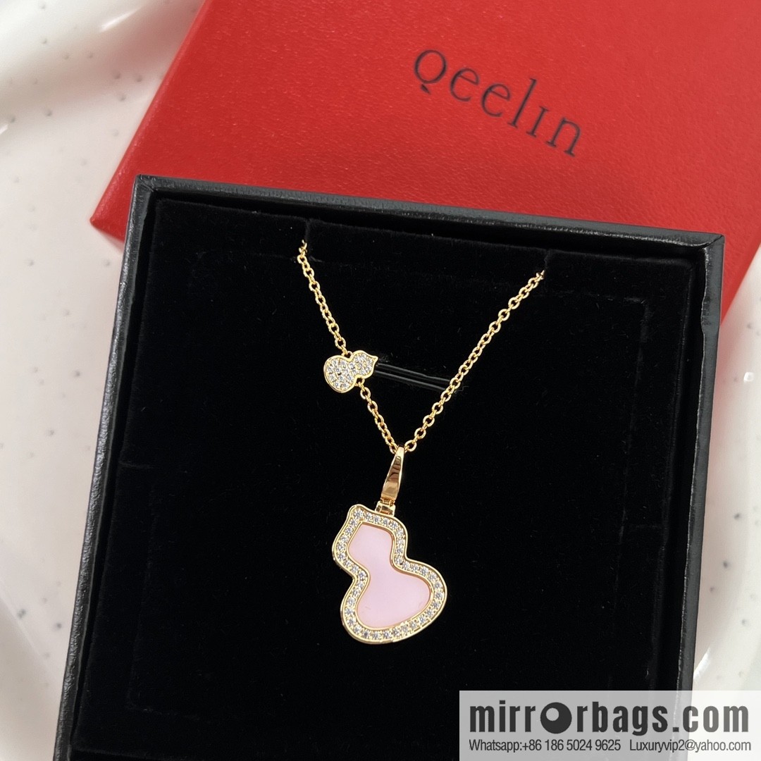 Qeelin, full diamond gourd necklace