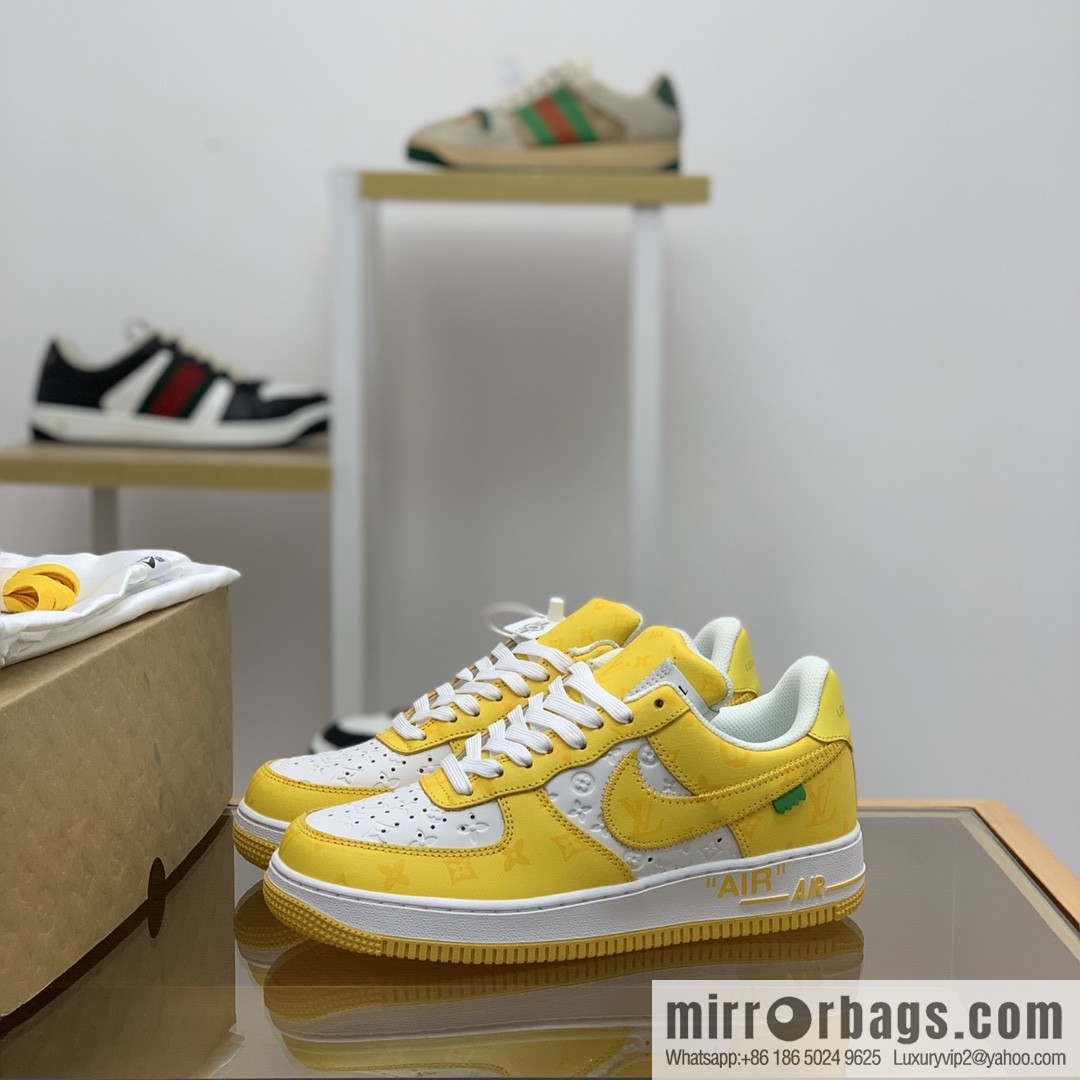 LV Louis Vuitton, classic Monogram and Damier element patchwork A JL sneakers