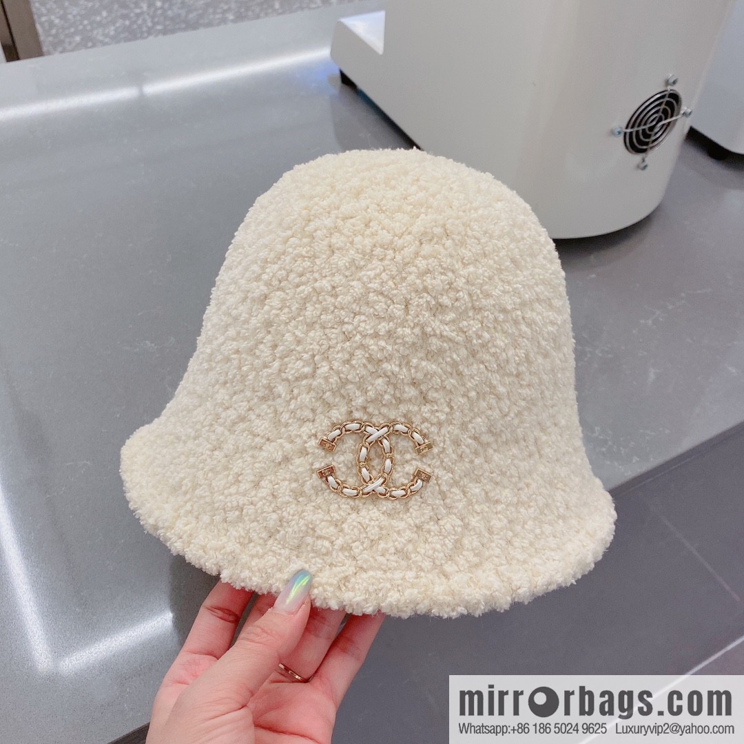 Chanel lamb bucket hat