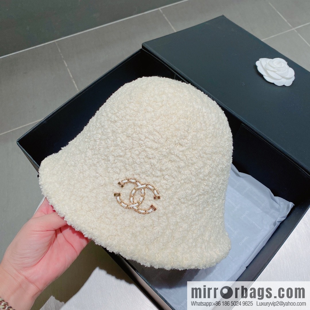 Chanel lamb bucket hat