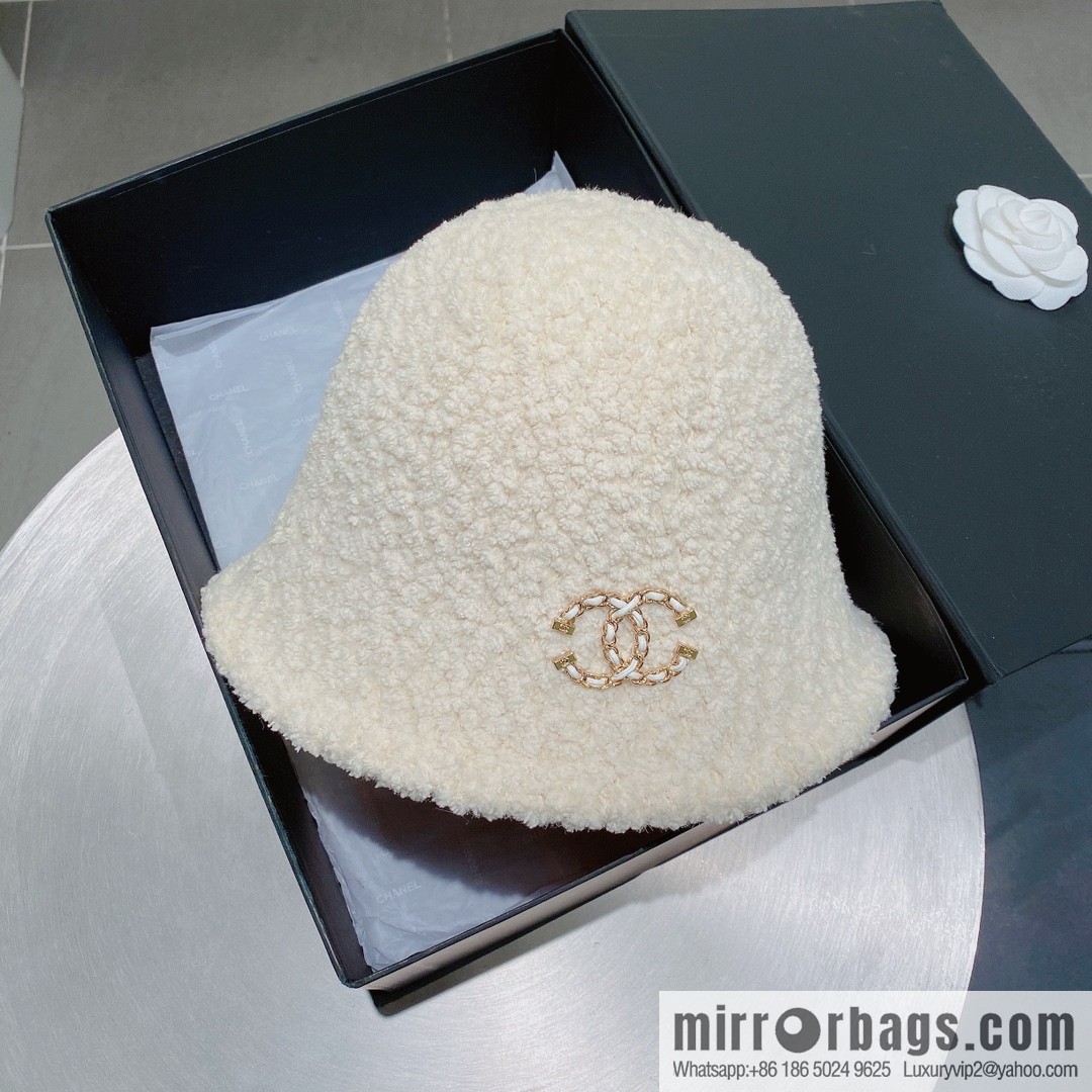 Chanel lamb bucket hat