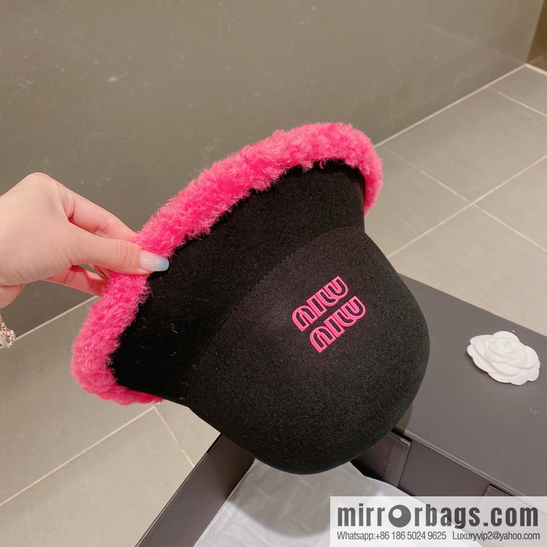 Miao Miao miumiu 2022 autumn and winter new wool top hat