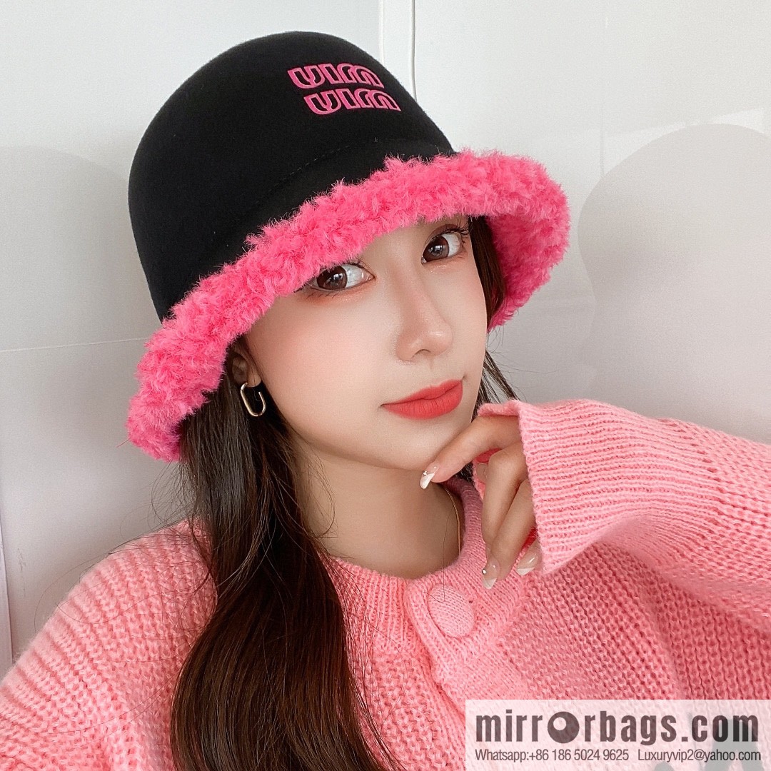 Miao Miao miumiu 2022 autumn and winter new wool top hat