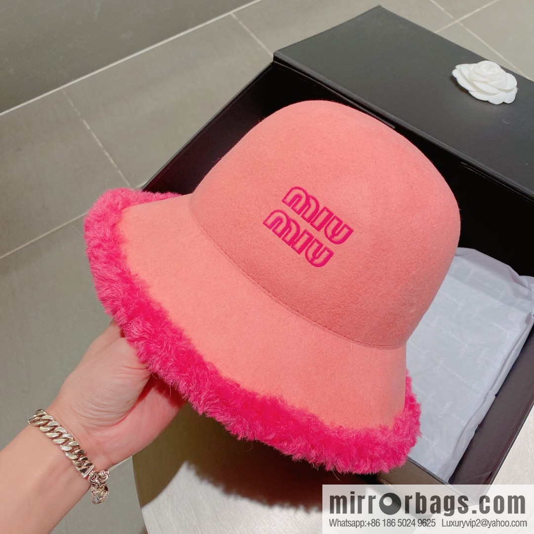 Miao Miao miumiu 2022 autumn and winter new wool top hat
