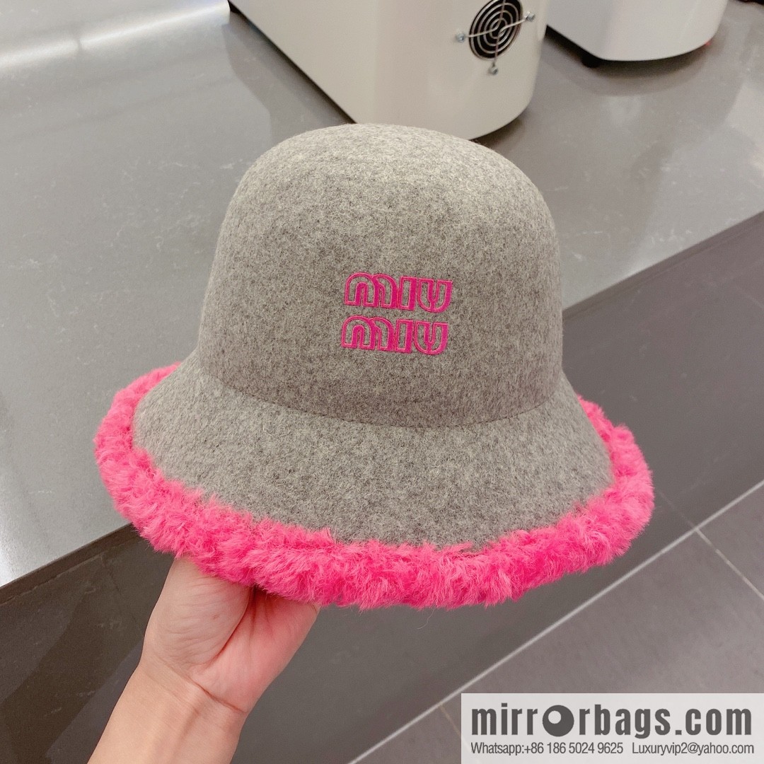 Miao Miao miumiu 2022 autumn and winter new wool top hat