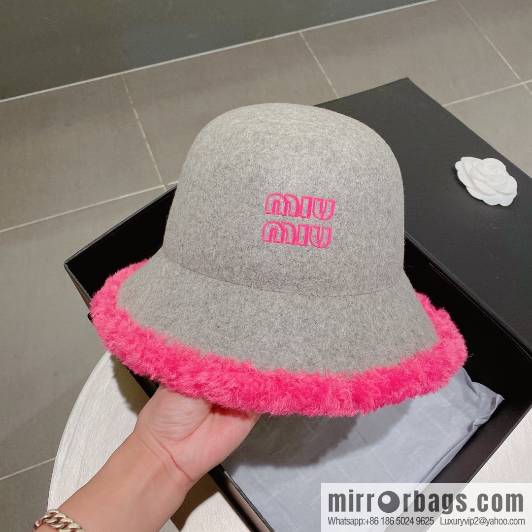 Miao Miao miumiu 2022 autumn and winter new wool top hat