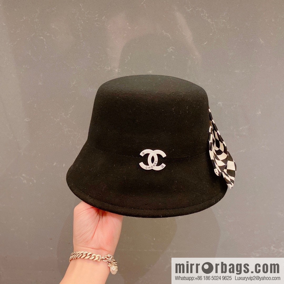Chanel 2022 autumn and winter new wool basin hat