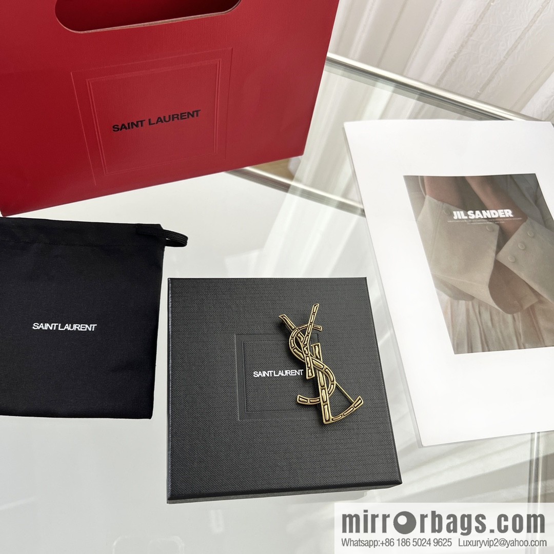 Saint Laurent YSL brooch