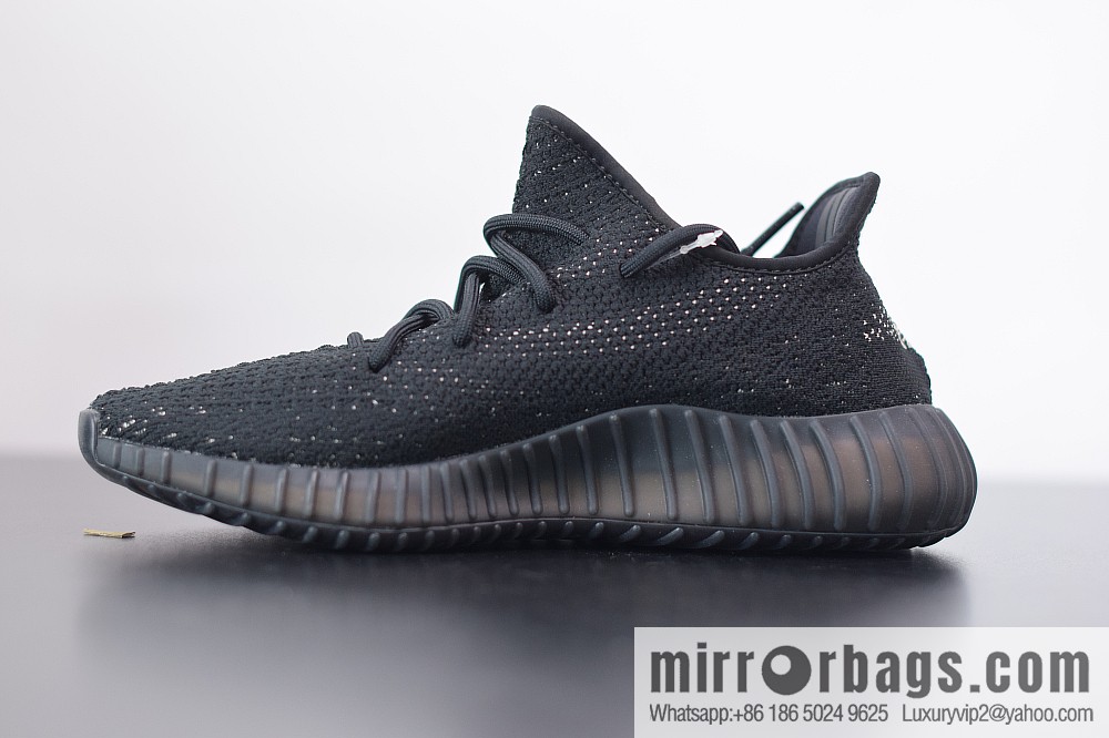 Yeezy Boost 350V2 black and white, classic black and white coconut sports shoes, item number: BY1604