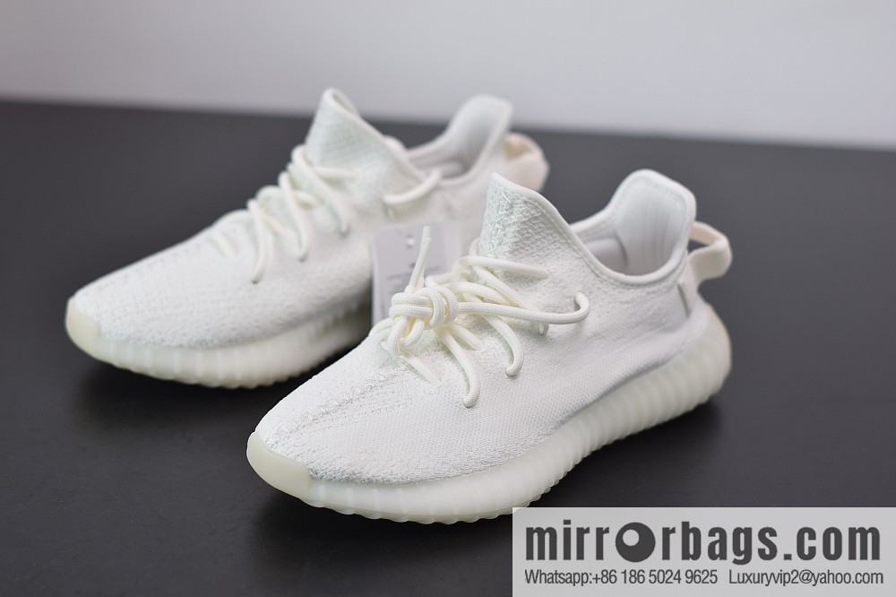 Yeezy Boost 350V2 pure white ice cream, ice cream coconut sports shoes, official item number: CP9366