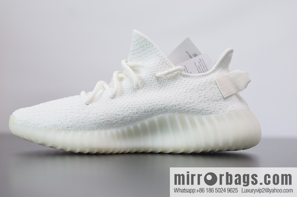 Yeezy Boost 350V2 pure white ice cream, ice cream coconut sports shoes, official item number: CP9366