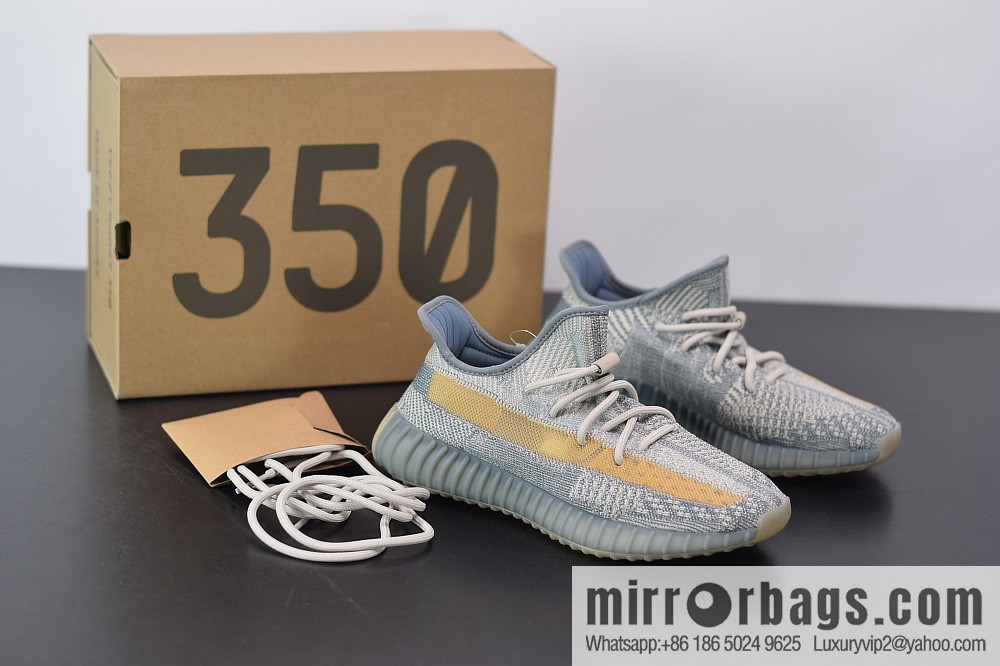 Yeezy Boost 350V2 gray blue, Smurf lsrafil coconut sports running shoes, official item number: FZ5421