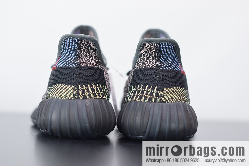 Yeezy Boost 350V2 black rainbow angel yechei coconut sports running shoes, official item number: FW5190