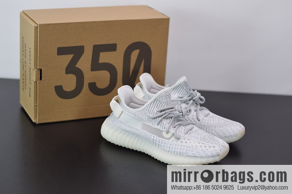 Yeezy Boost 350V2 white gypsy STATIC coconut sports running shoes, official item number: EF2367