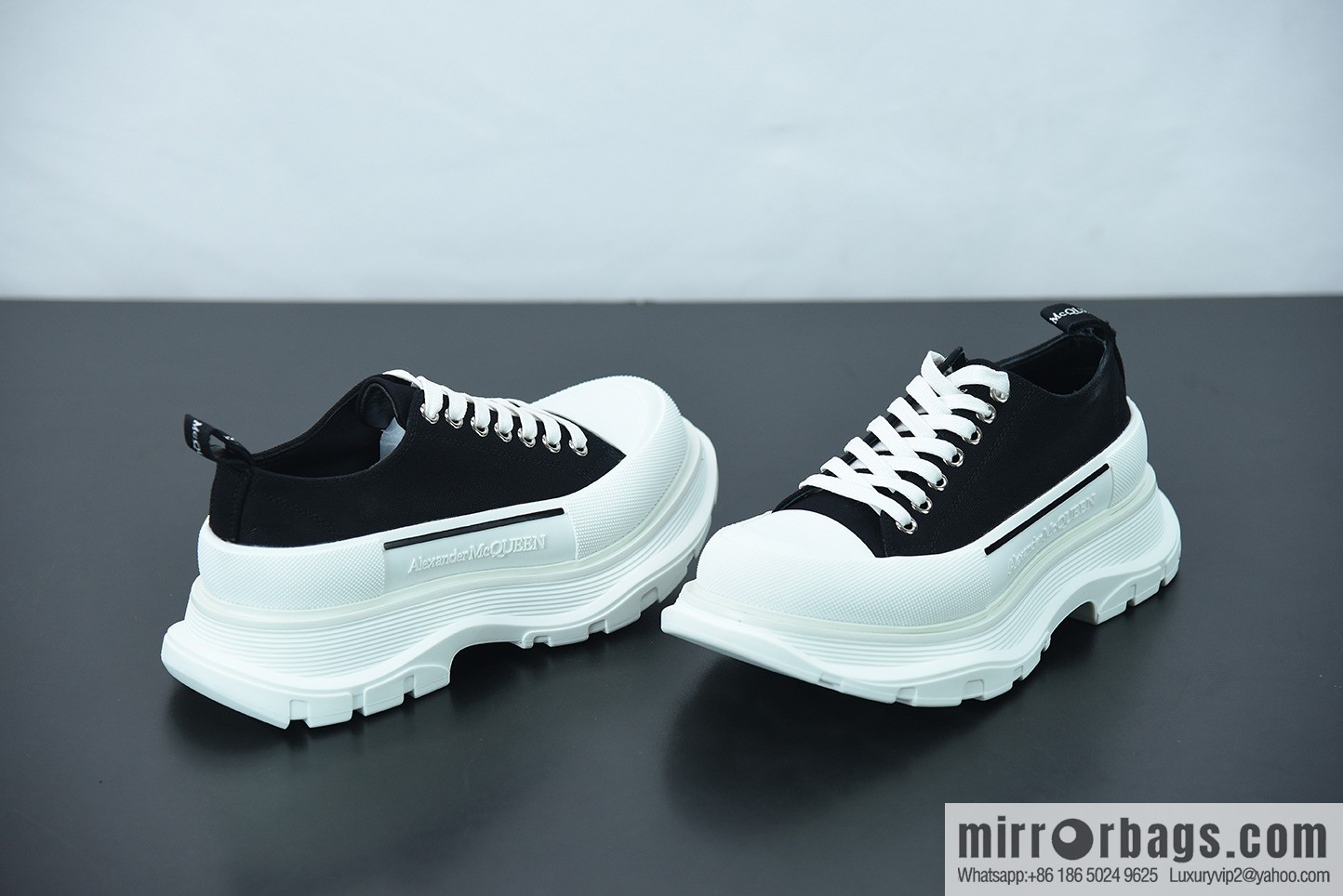 Alexander McQueen/Alexander McQueen muffin shoes platform heightening canvas shoes Y07H5