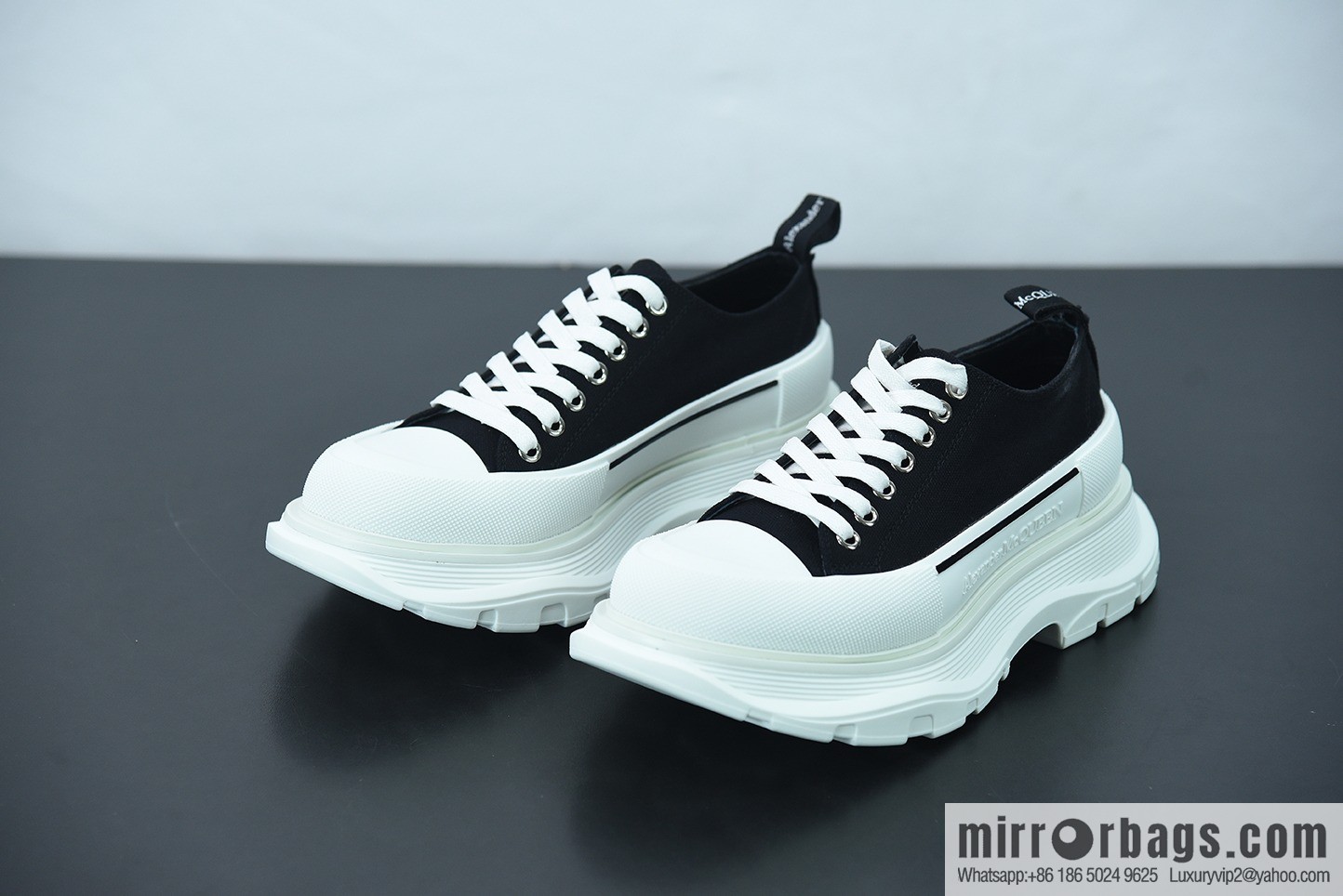 Alexander McQueen/Alexander McQueen muffin shoes platform heightening canvas shoes Y07H5