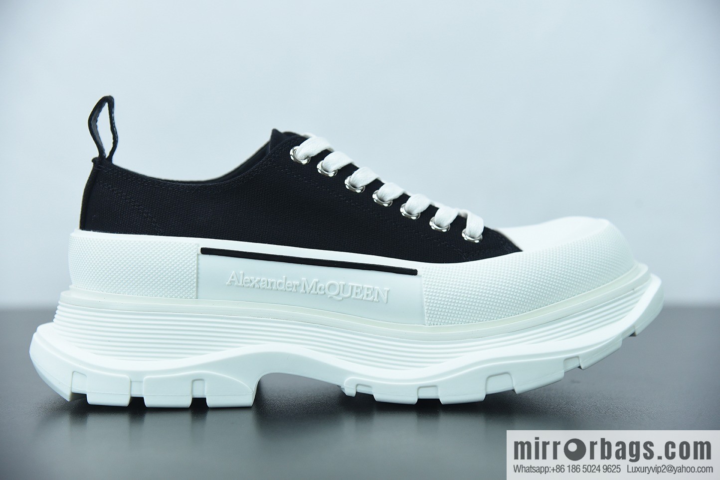 Alexander McQueen/Alexander McQueen muffin shoes platform heightening canvas shoes Y07H5