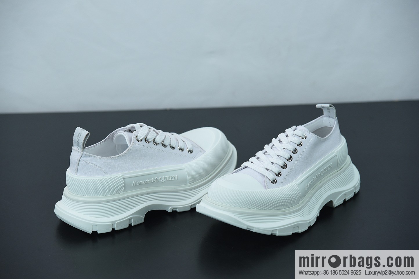 Alexander McQueen/Alexander McQueen muffin shoes platform heightening canvas shoes Y07H5