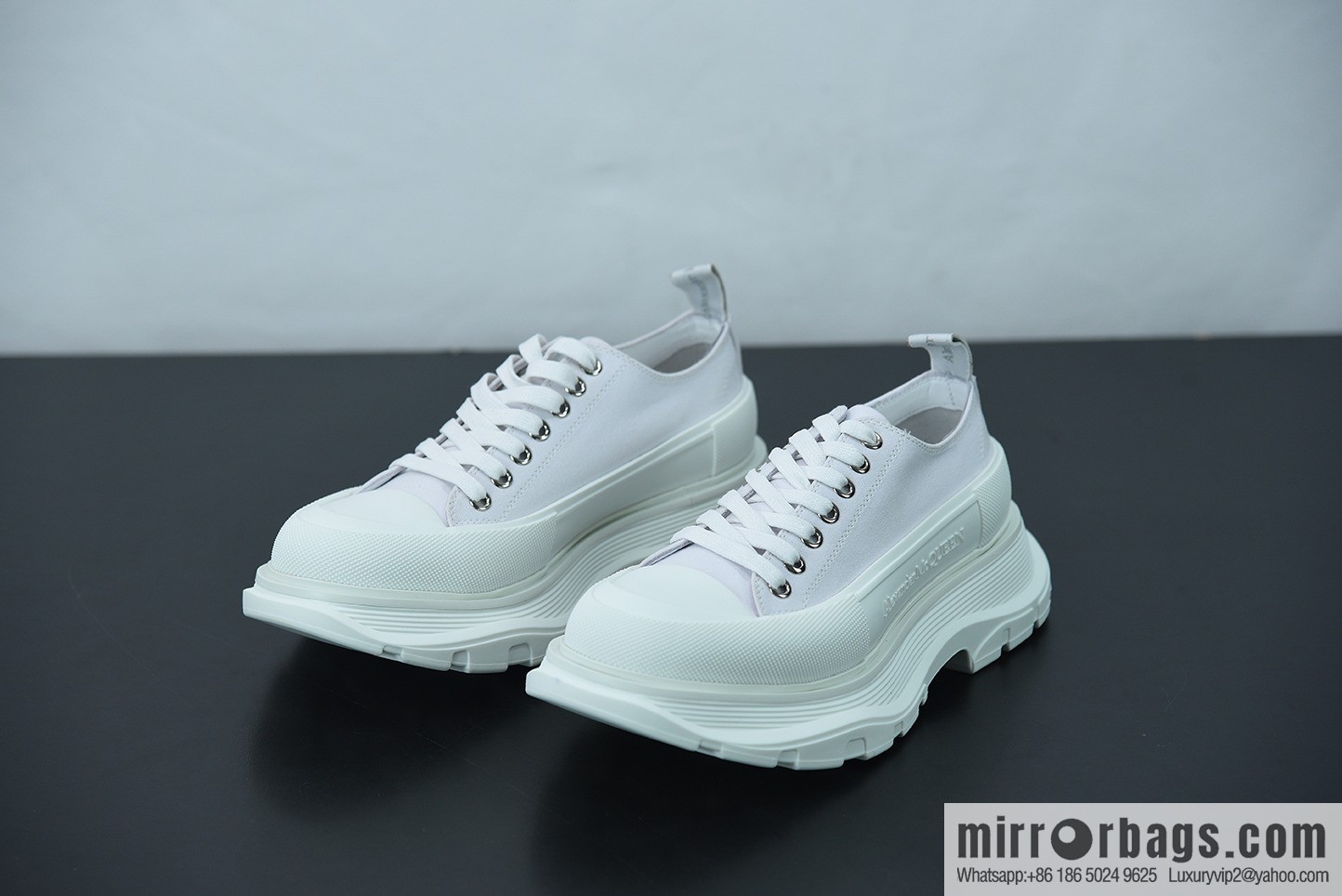 Alexander McQueen/Alexander McQueen muffin shoes platform heightening canvas shoes Y07H5