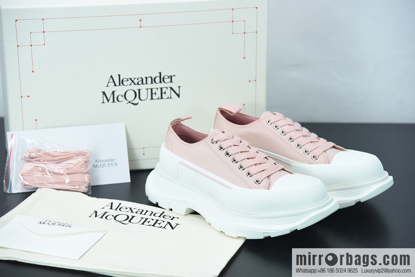 Alexander McQueen/Alexander McQueen muffin shoes platform heightening canvas shoes Y07H5