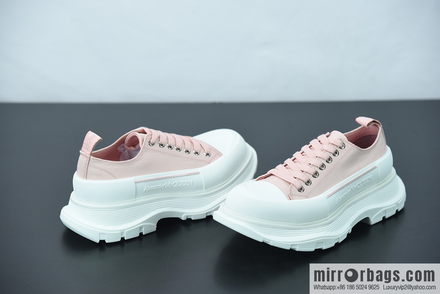 Alexander McQueen/Alexander McQueen muffin shoes platform heightening canvas shoes Y07H5