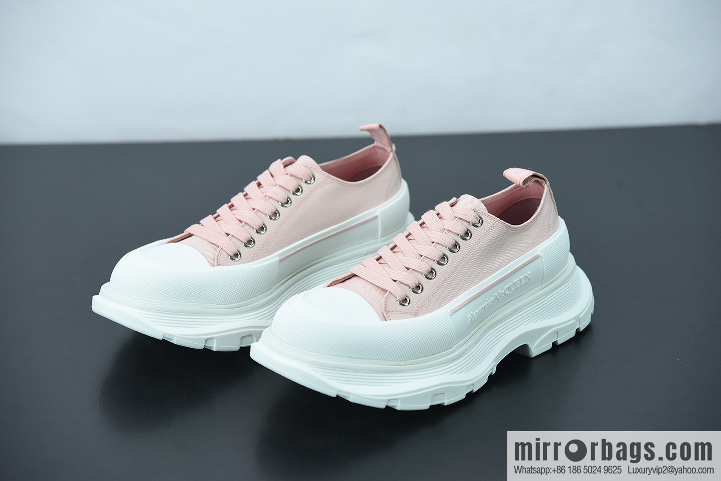 Alexander McQueen/Alexander McQueen muffin shoes platform heightening canvas shoes Y07H5