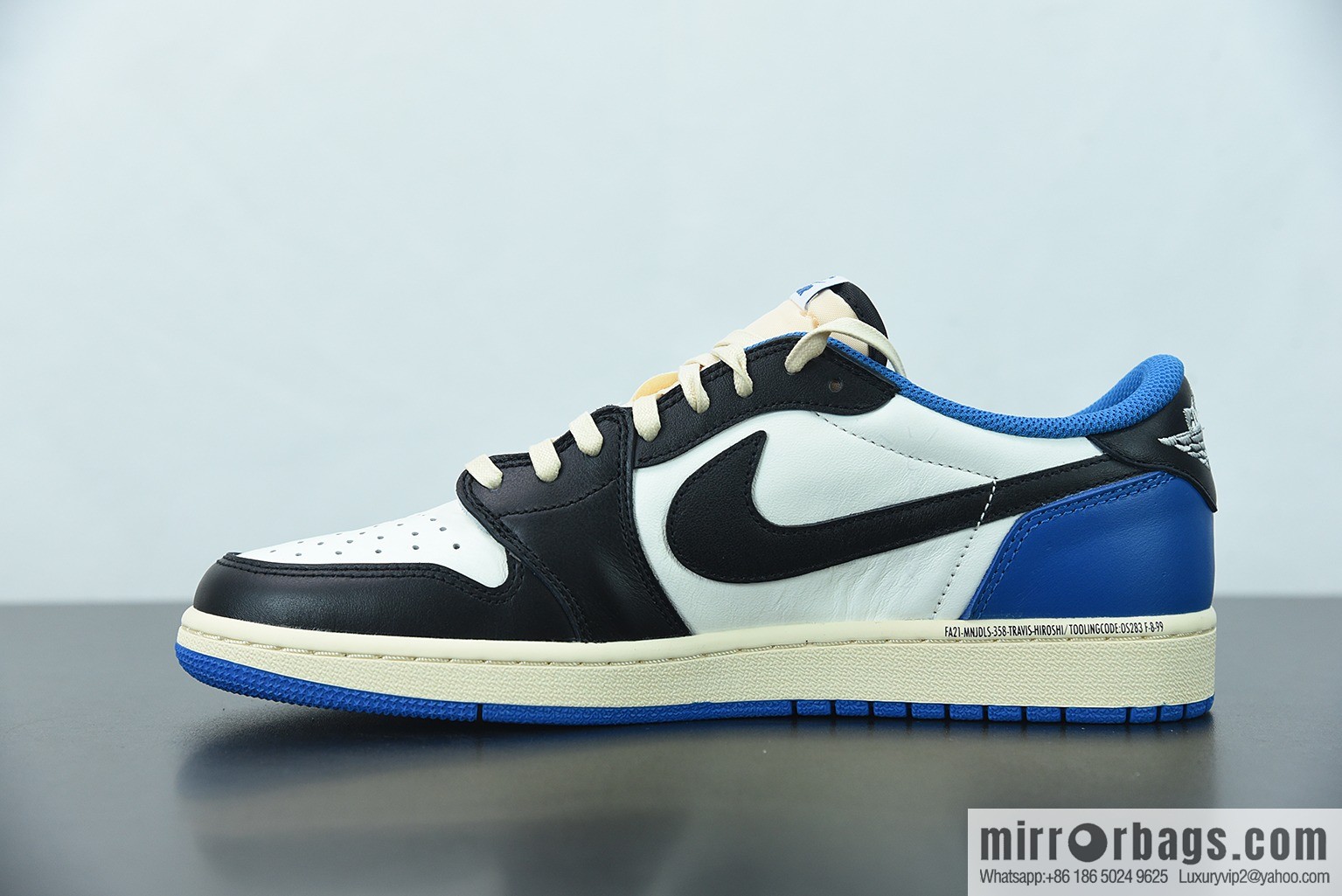 T02C6 pure original Air Jordan 1 AJ1 Low Jordan 1st generation AJ1 low top, barb, basketball shoes/Hiroshi Fujiwara, barb, item number: DM7866 140