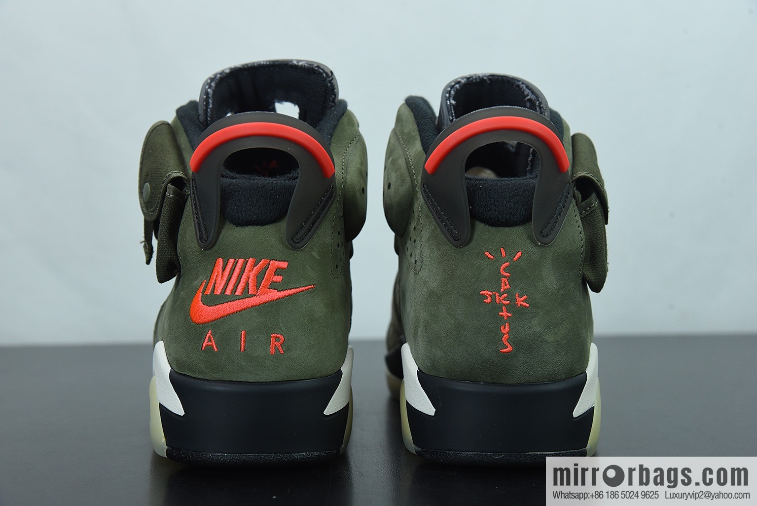 X00L6 Original Air Jordan 6 x TS joint AJ6 army green luminous men's high-top basketball shoes, item number: CN1084-200