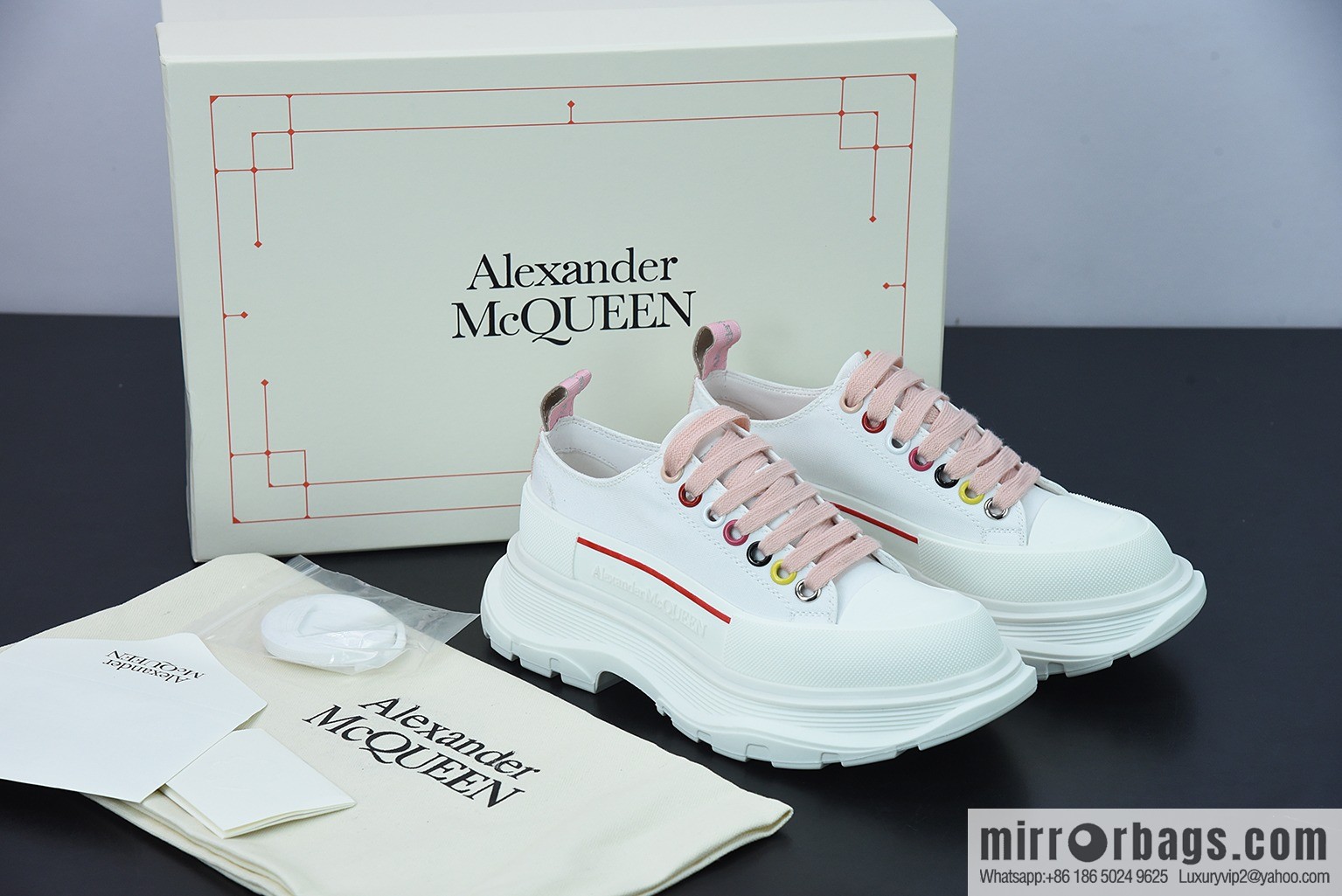 Alexander McQueen/Alexander McQueen muffin shoes platform heightening canvas shoes Y07H5