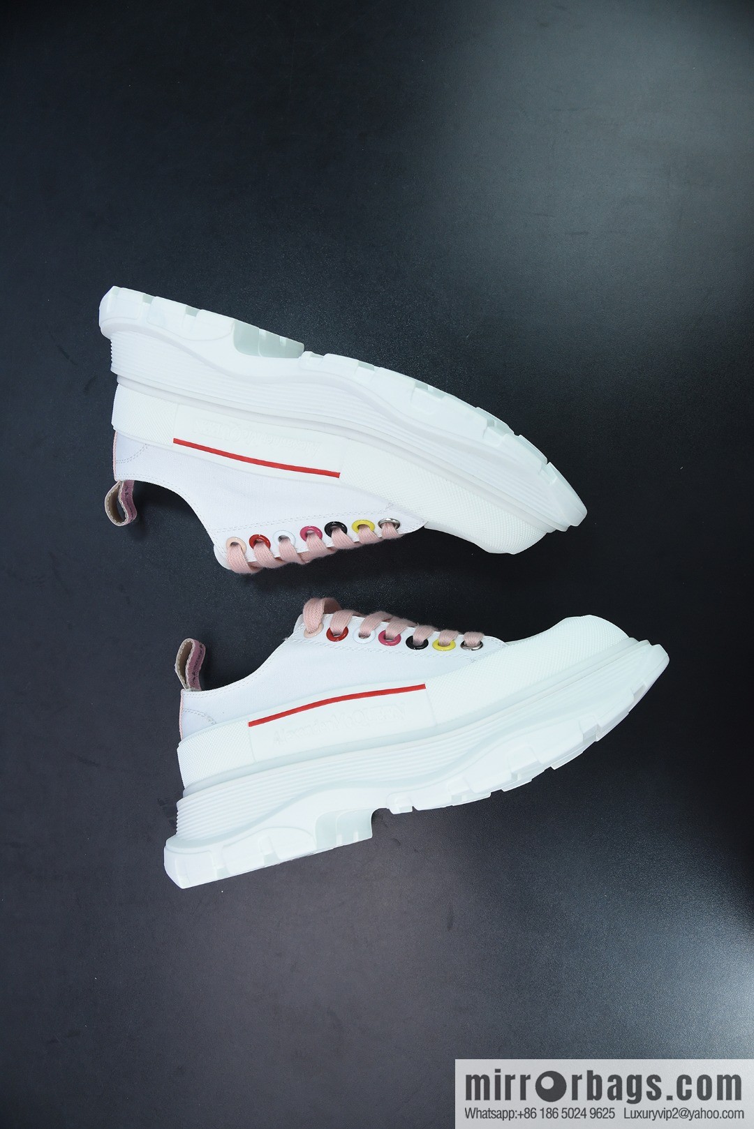 Alexander McQueen/Alexander McQueen muffin shoes platform heightening canvas shoes Y07H5