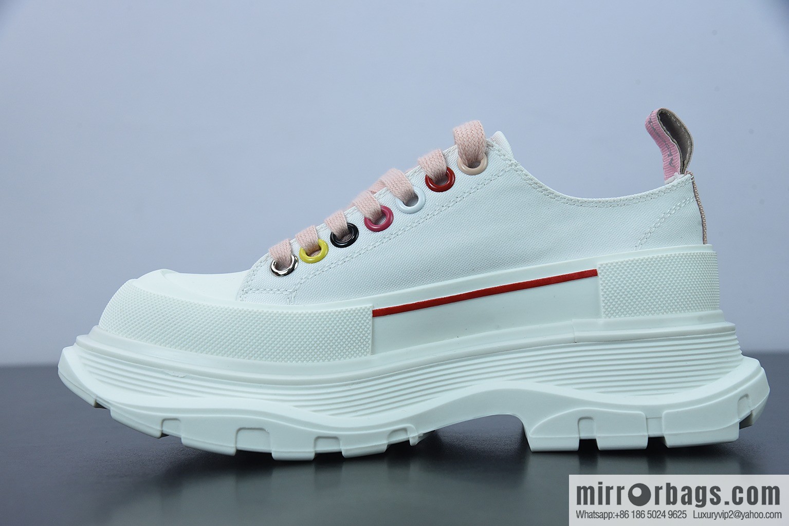 Alexander McQueen/Alexander McQueen muffin shoes platform heightening canvas shoes Y07H5