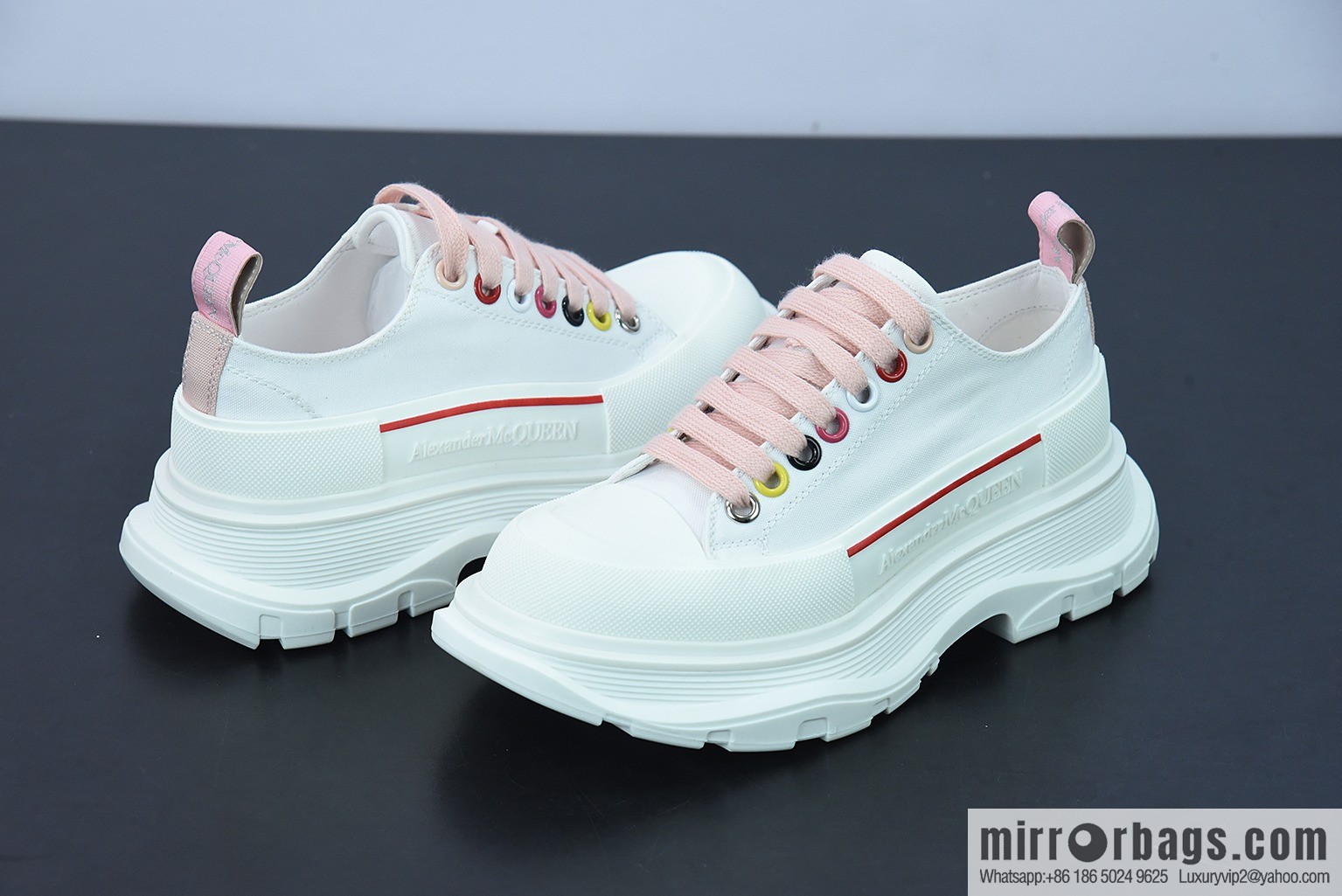 Alexander McQueen/Alexander McQueen muffin shoes platform heightening canvas shoes Y07H5