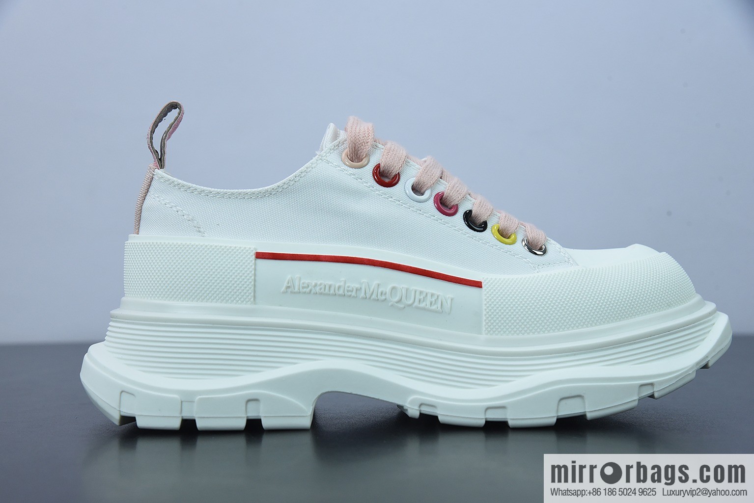 Alexander McQueen/Alexander McQueen muffin shoes platform heightening canvas shoes Y07H5