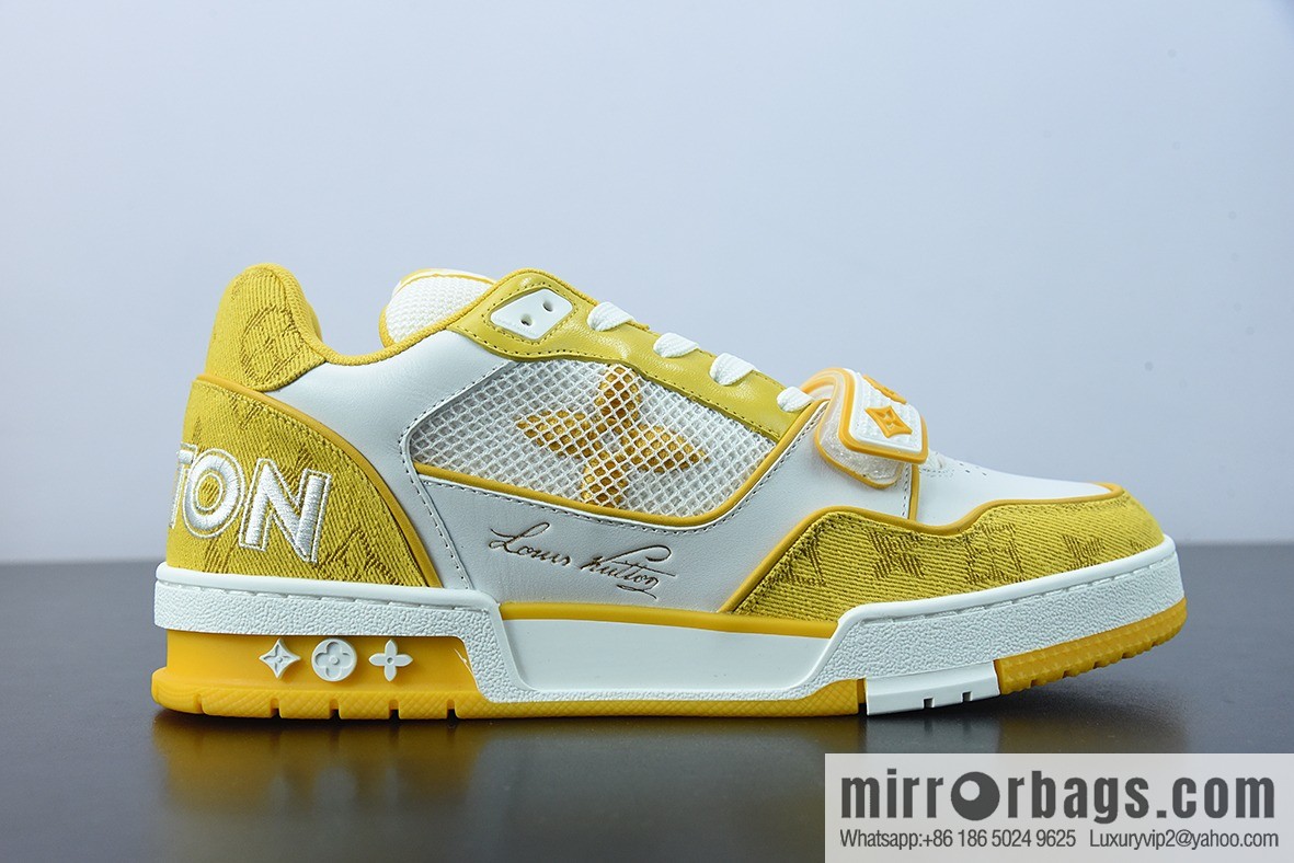 LV/Louis Vuitton 2022S limited, official latest color scheme Men's Trainer sneakers