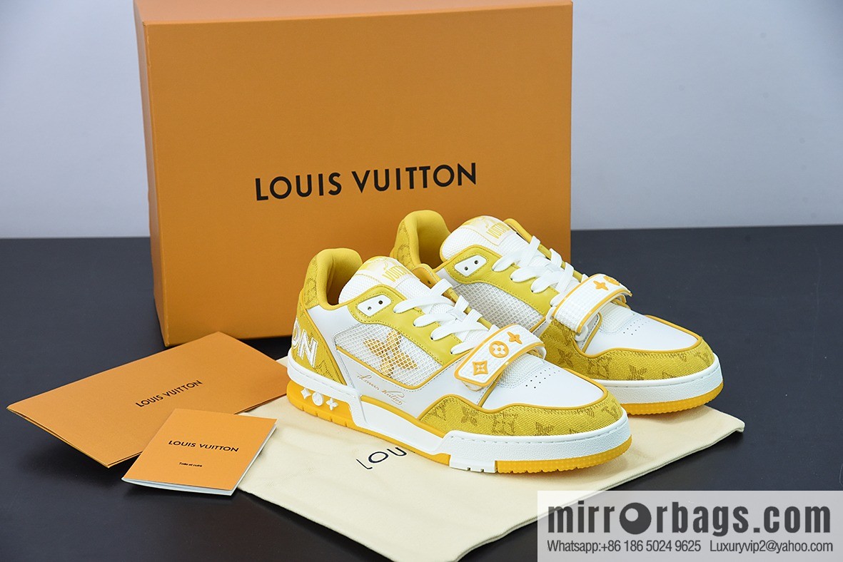 LV/Louis Vuitton 2022S limited, official latest color scheme Men's Trainer sneakers