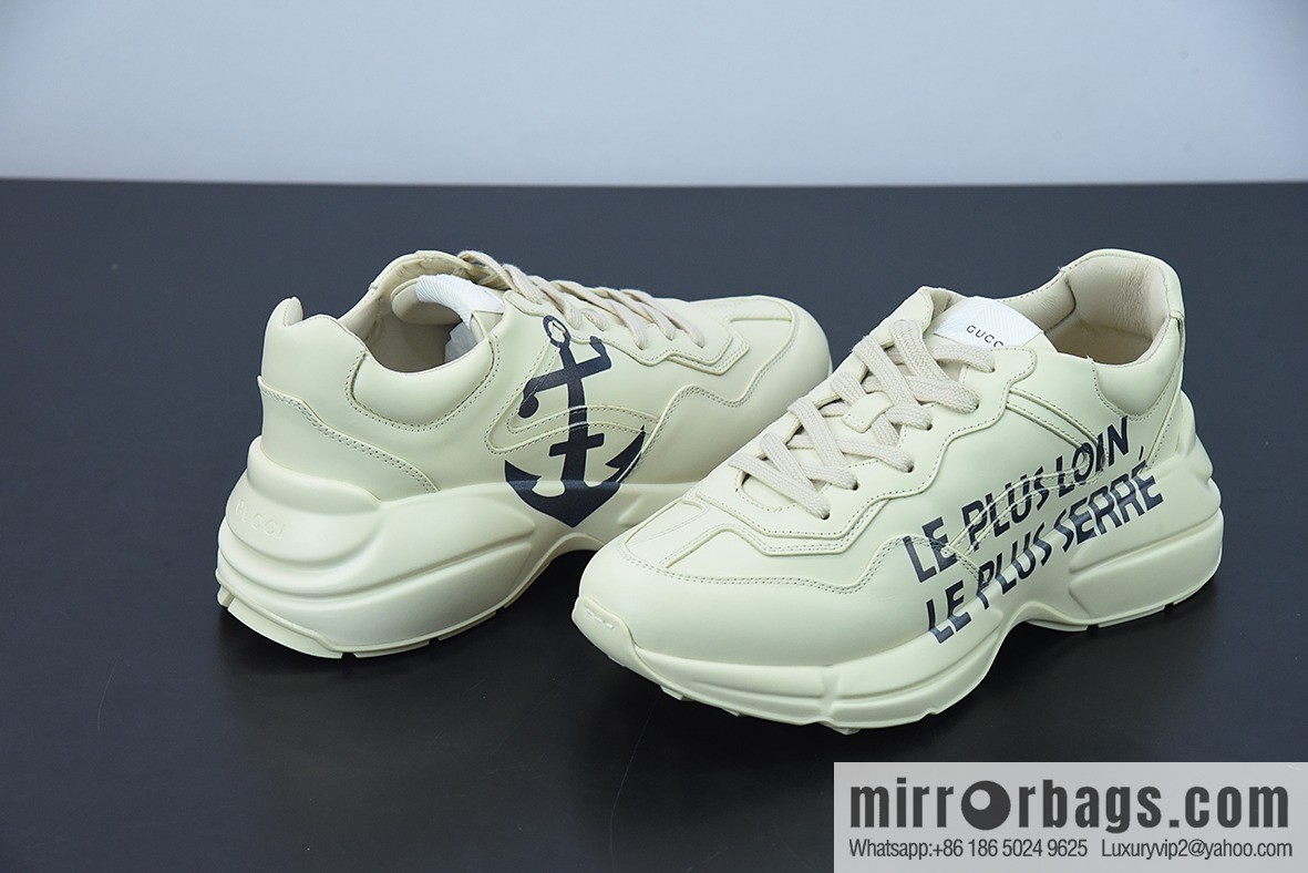 G05H6 Gucci Rhyton Vintage Trainer Sneaker Gucci Daddy Shoes