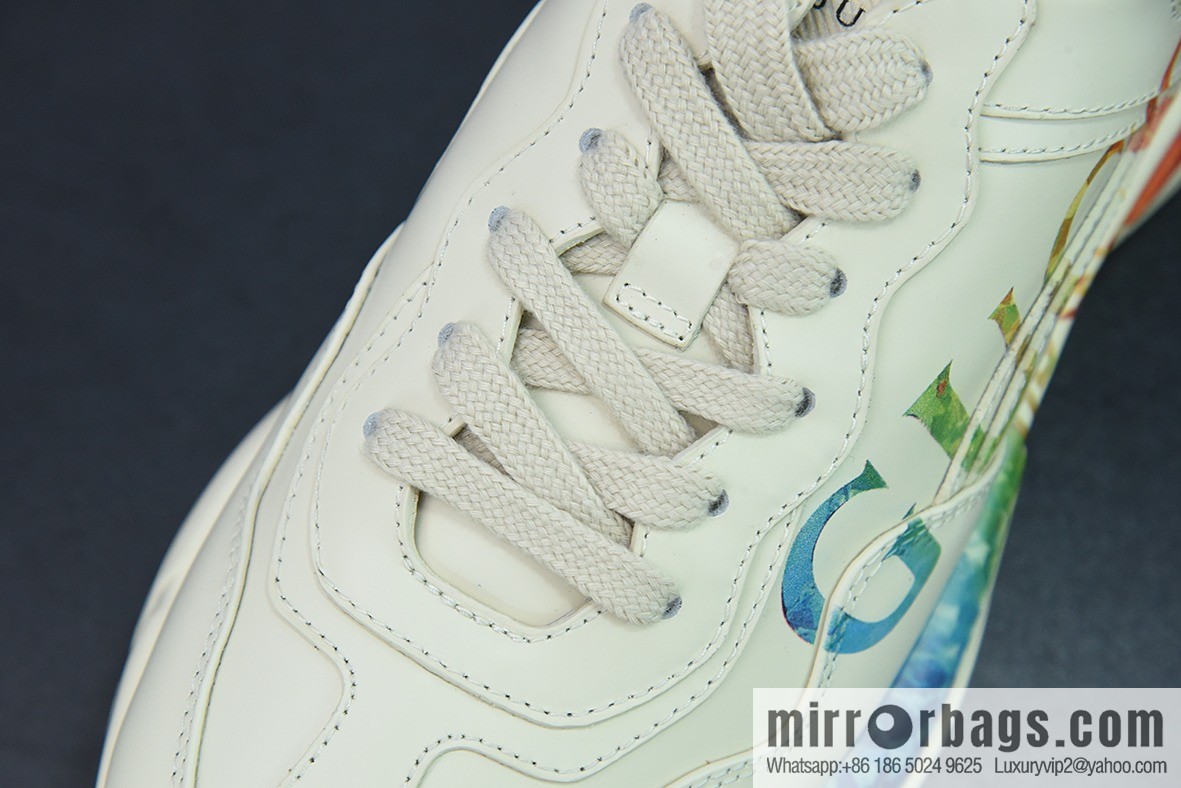 G05H6 Gucci Rhyton Vintage Trainer Sneaker Gucci Daddy Shoes