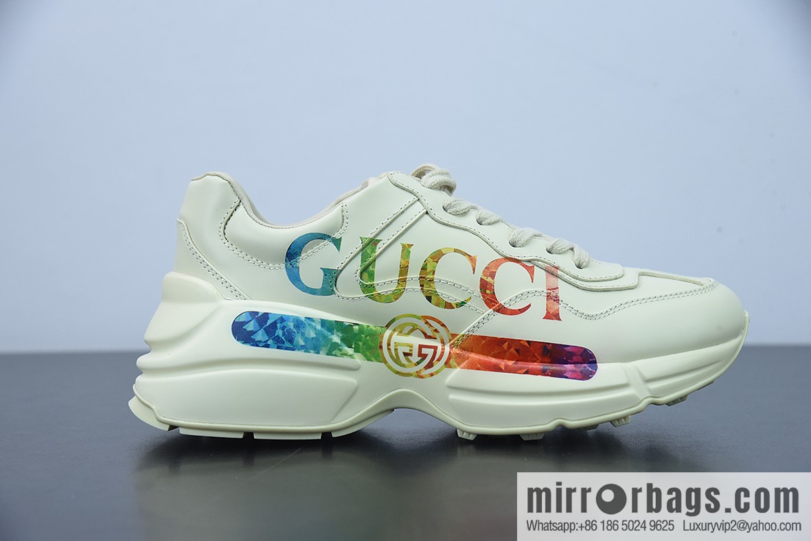 G05H6 Gucci Rhyton Vintage Trainer Sneaker Gucci Daddy Shoes