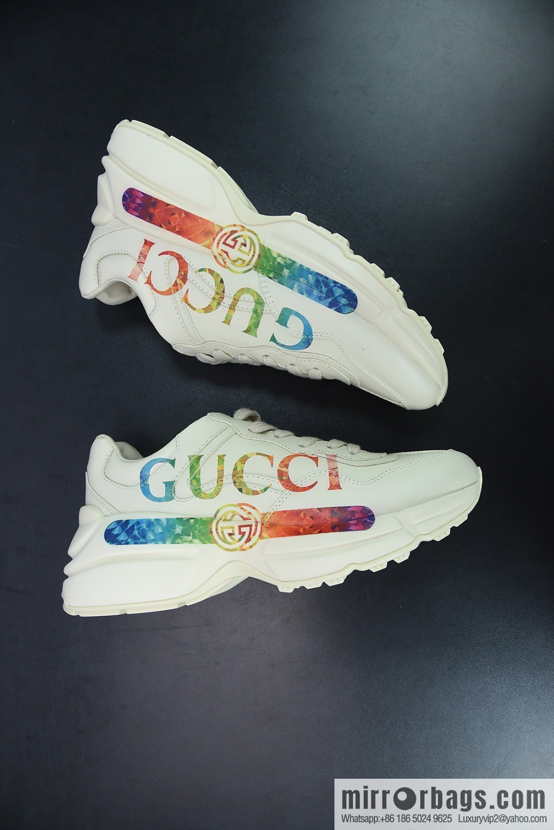 G05H6 Gucci Rhyton Vintage Trainer Sneaker Gucci Daddy Shoes