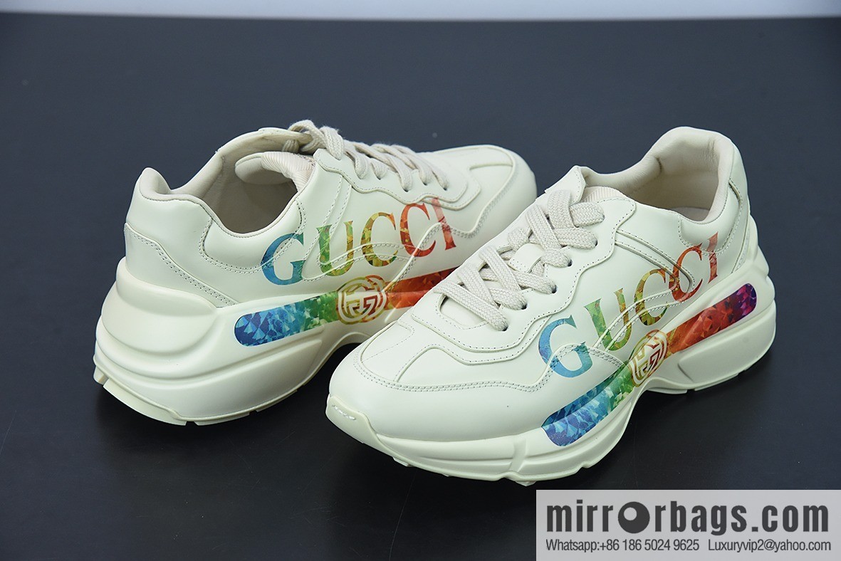 G05H6 Gucci Rhyton Vintage Trainer Sneaker Gucci Daddy Shoes