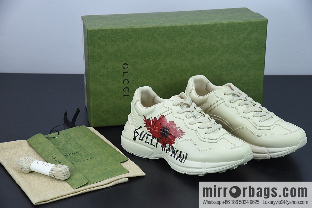 G05H6 Gucci Rhyton Vintage Trainer Sneaker Gucci Daddy Shoes