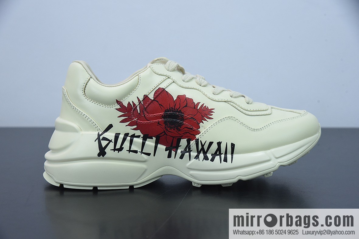G05H6 Gucci Rhyton Vintage Trainer Sneaker Gucci Daddy Shoes