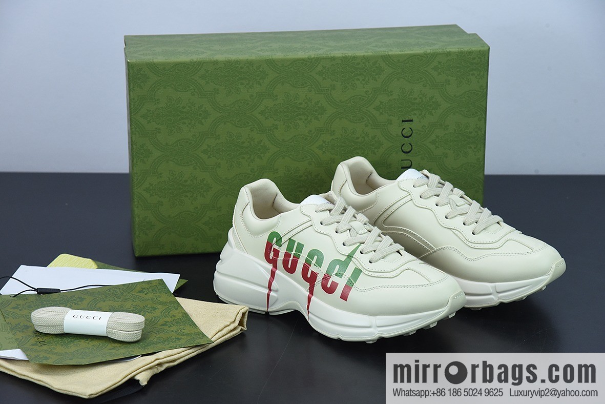G05H6 Gucci Rhyton Vintage Trainer Sneaker Gucci Daddy Shoes