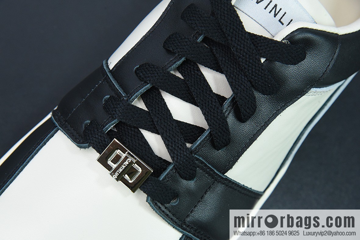 CALVINLUO granular first layer leather upper material #back help inner package soft calfskin low top sneakers