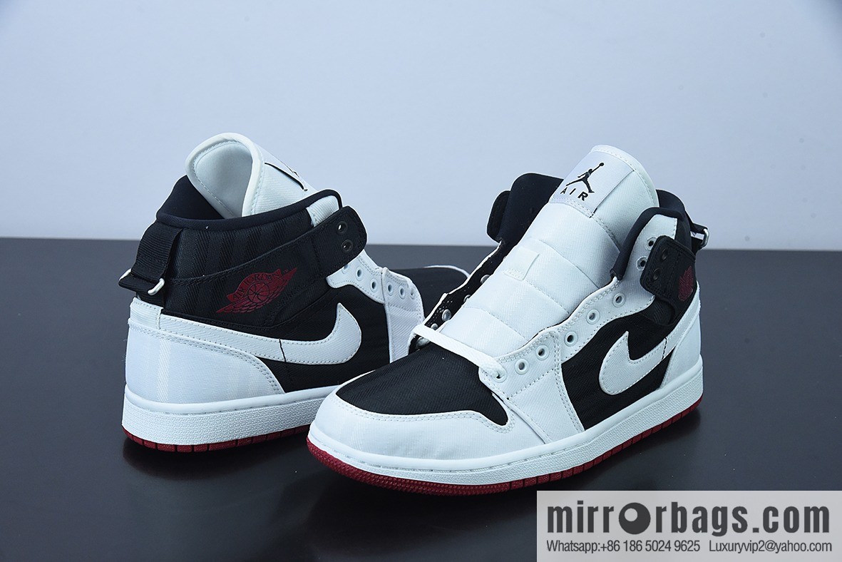D01D4 Pure Original NK Air Jordan 1 Mid White Black Red AJ1 Qiao 1 Middle Help Culture Basketball Shoes, item number: DD9338-016